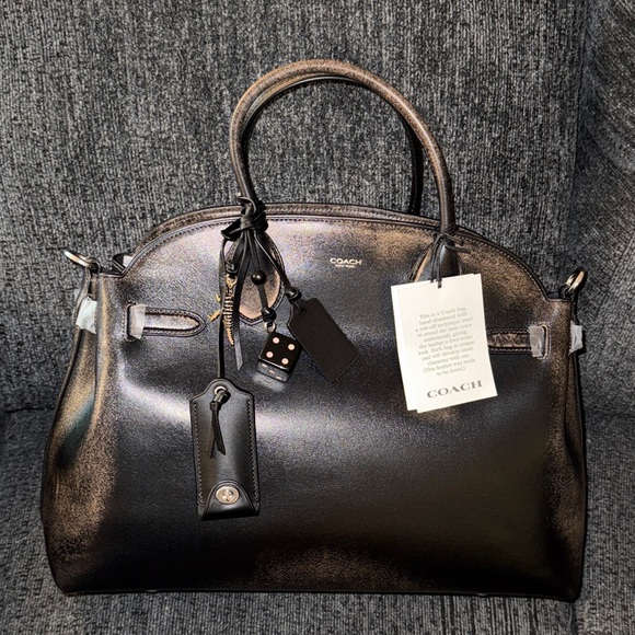 Coach Handbags - Coach Runway Empire Carryall 40 Bag in Hand Distressed Natural Grain Leather NWT